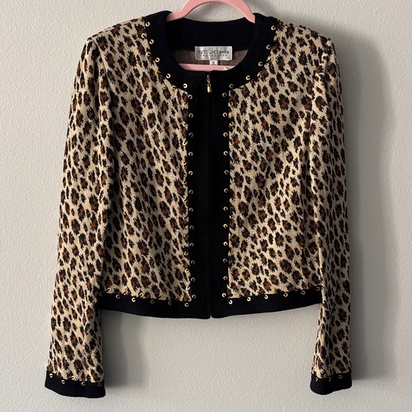 St. John Collection Animal Print Jacket NWT - Picture 2 of 5